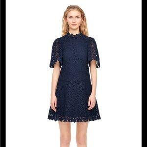 Rebecca Taylor Midnight Blue Lace Mini Dress